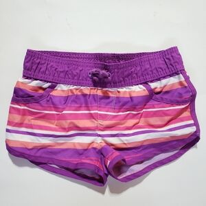 Joe Fresh Girls Pink Stripe swim short, size Small 6/7